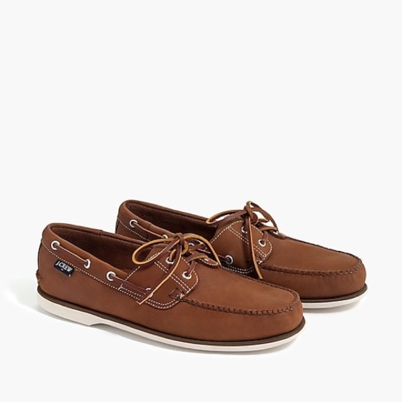 JCrew Factory Classic leather boat shoes AL512 brand new without box